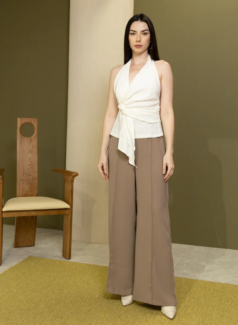 Lalele Wide-leg Trousers Beige